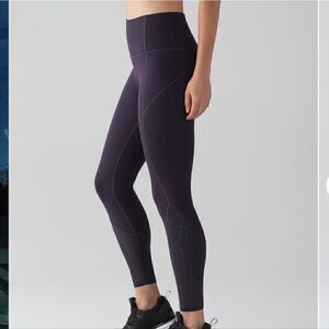 Lululemon Anew Tight Leggings 25 inseam Black Grape 6